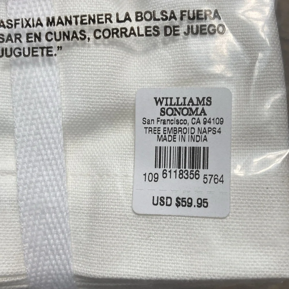 Williams Sonoma Napkins Twas the Night before Christmas